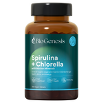 Organic Spirulina & Chlorella with Marine Minerals Tablets - 180 & 600