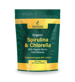 Organic Spirulina & Chlorella Mini Tablets, 1000