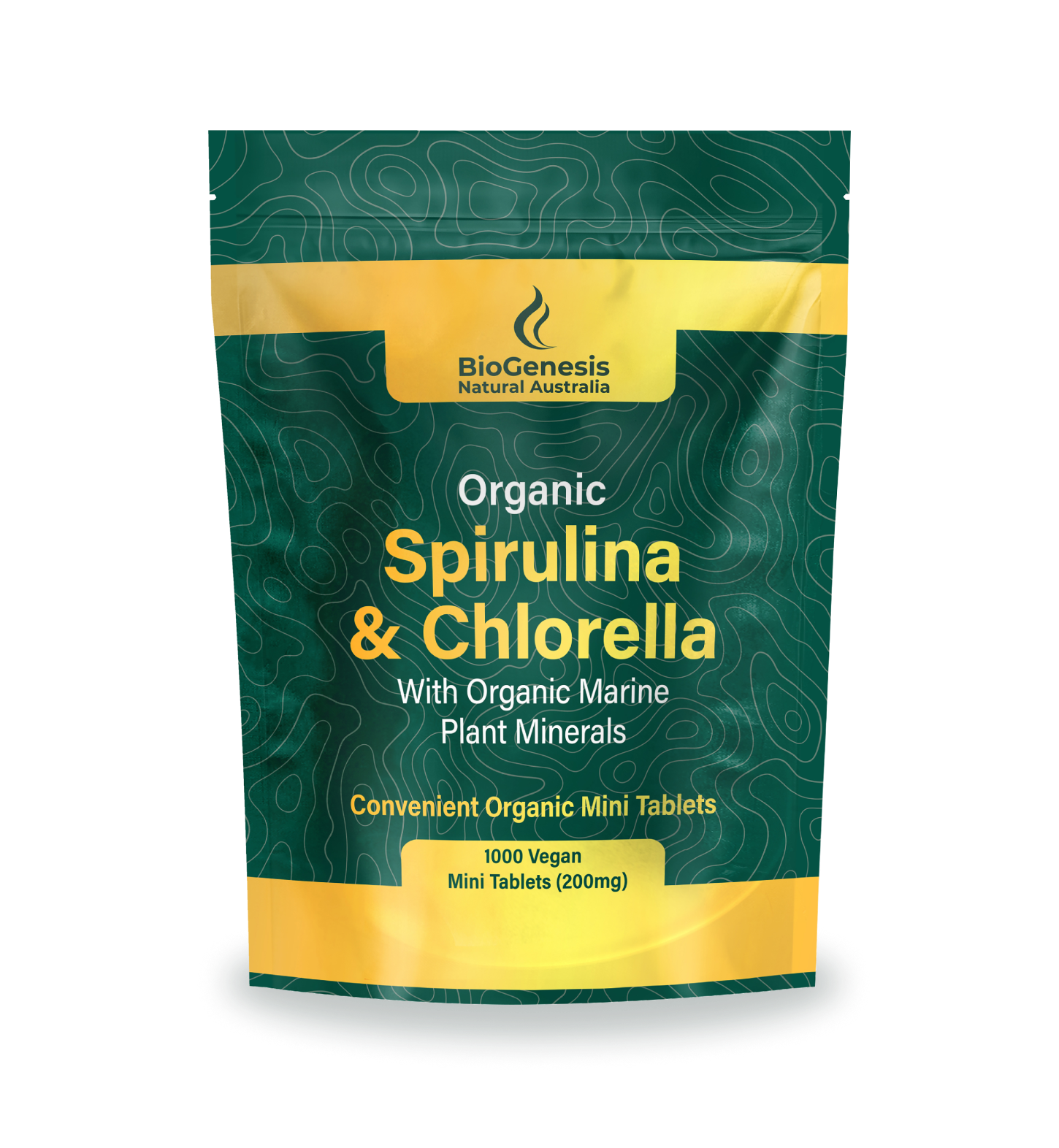 Organic Spirulina & Chlorella Mini Tablets, 1000