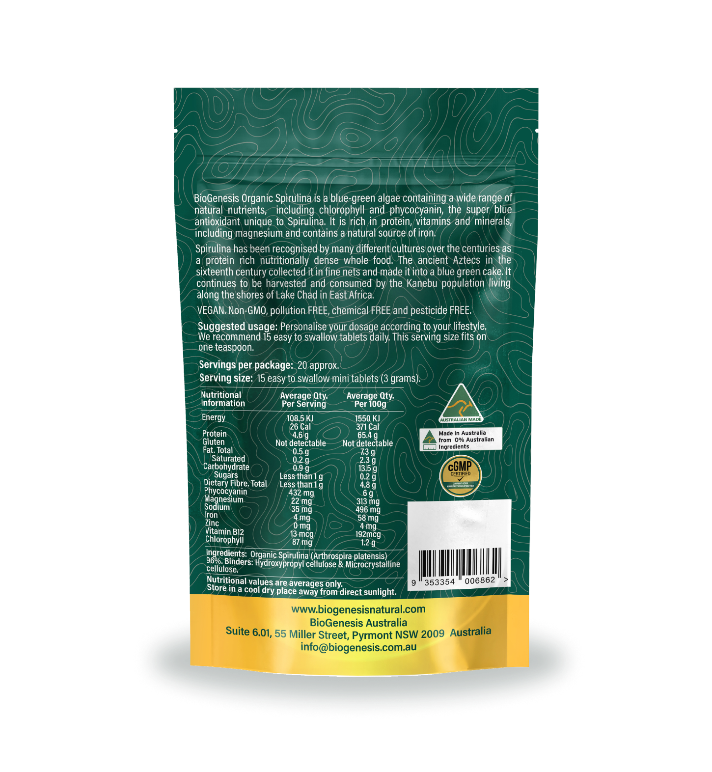 BioGenesis Organic Spirulina
