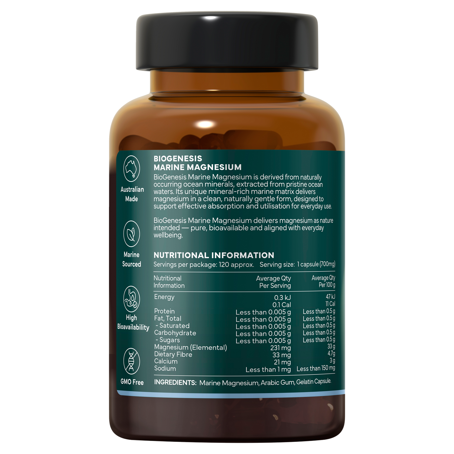 Marine Magnesium – 120 Capsules
