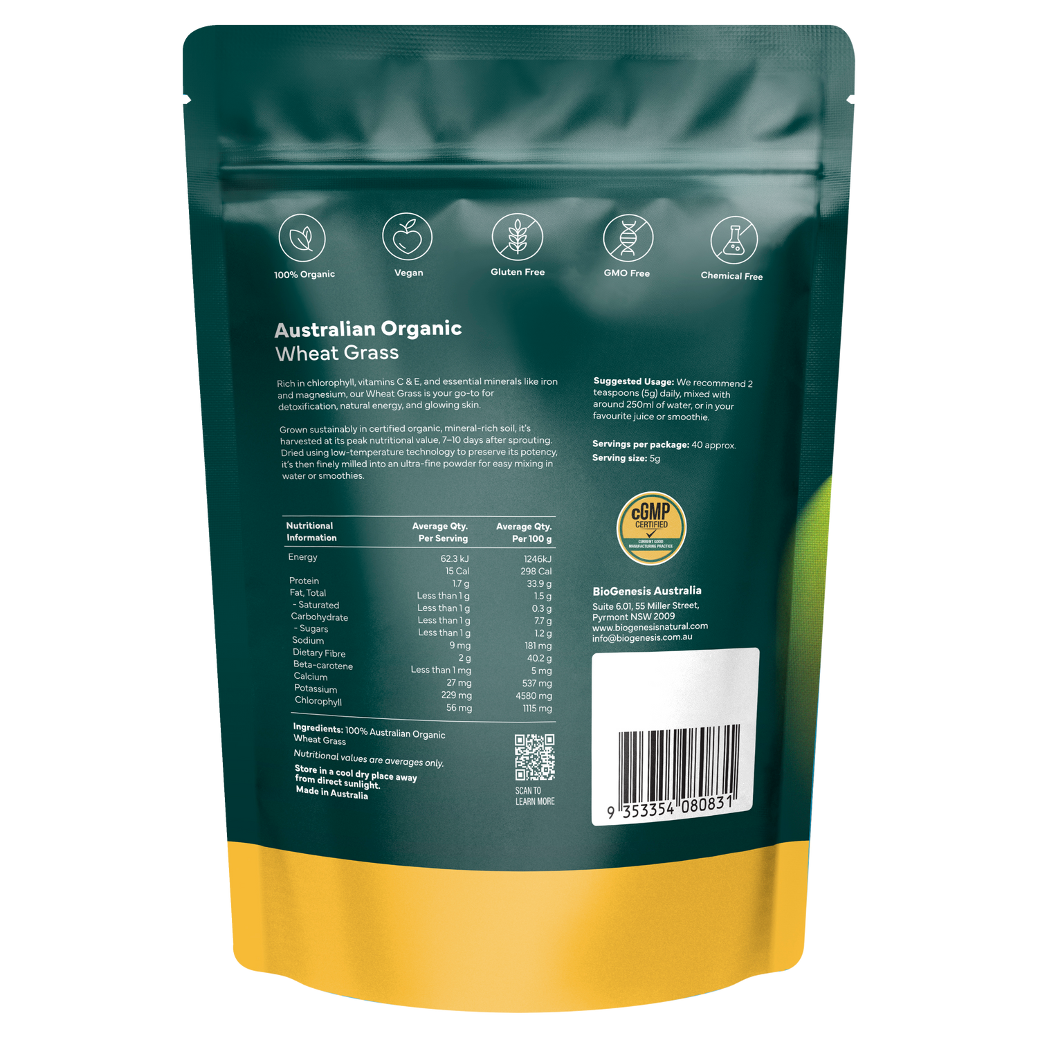 Organic Wheat Grass Powder – 200g & 450g