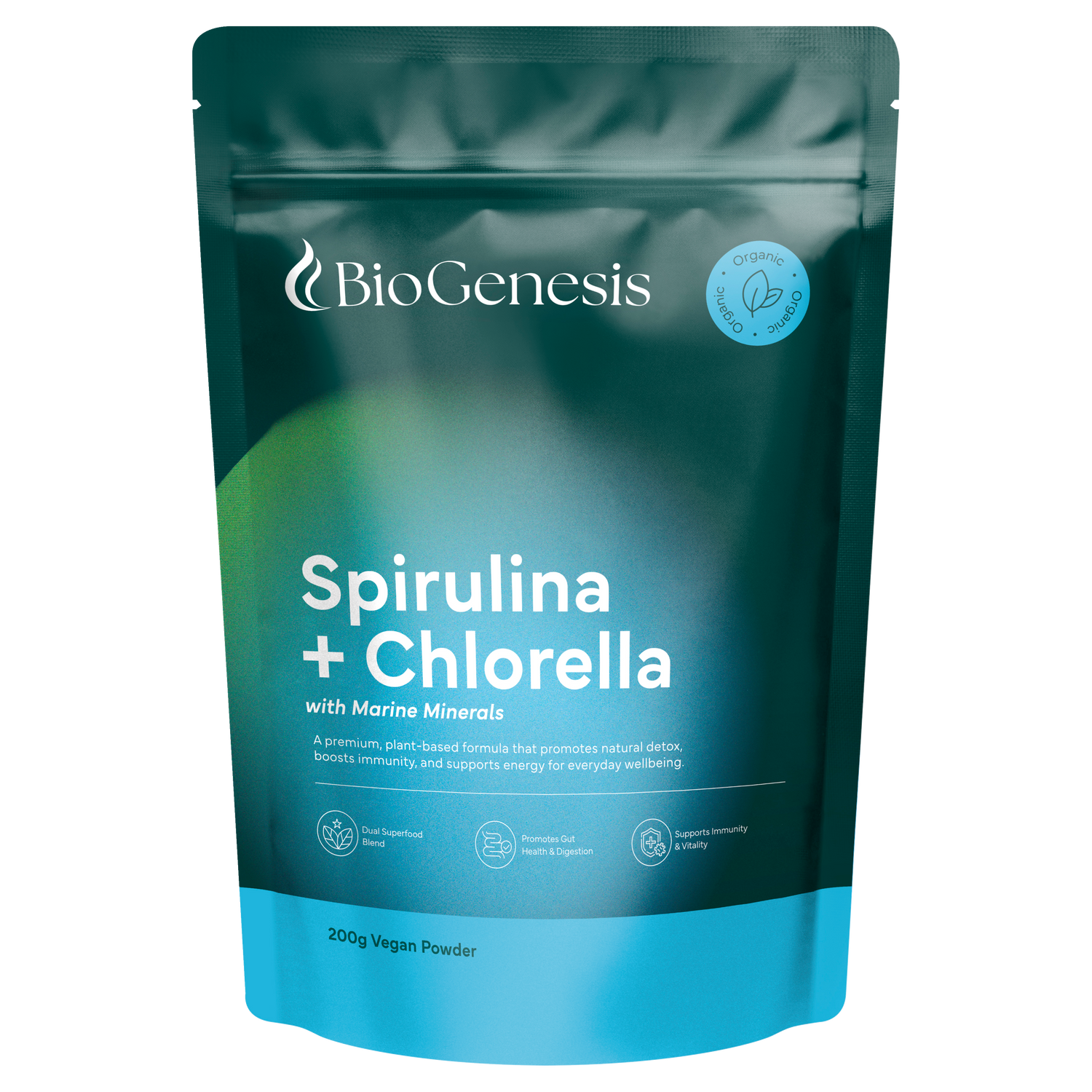 Organic Spirulina & Chlorella with Marine Minerals – 200g