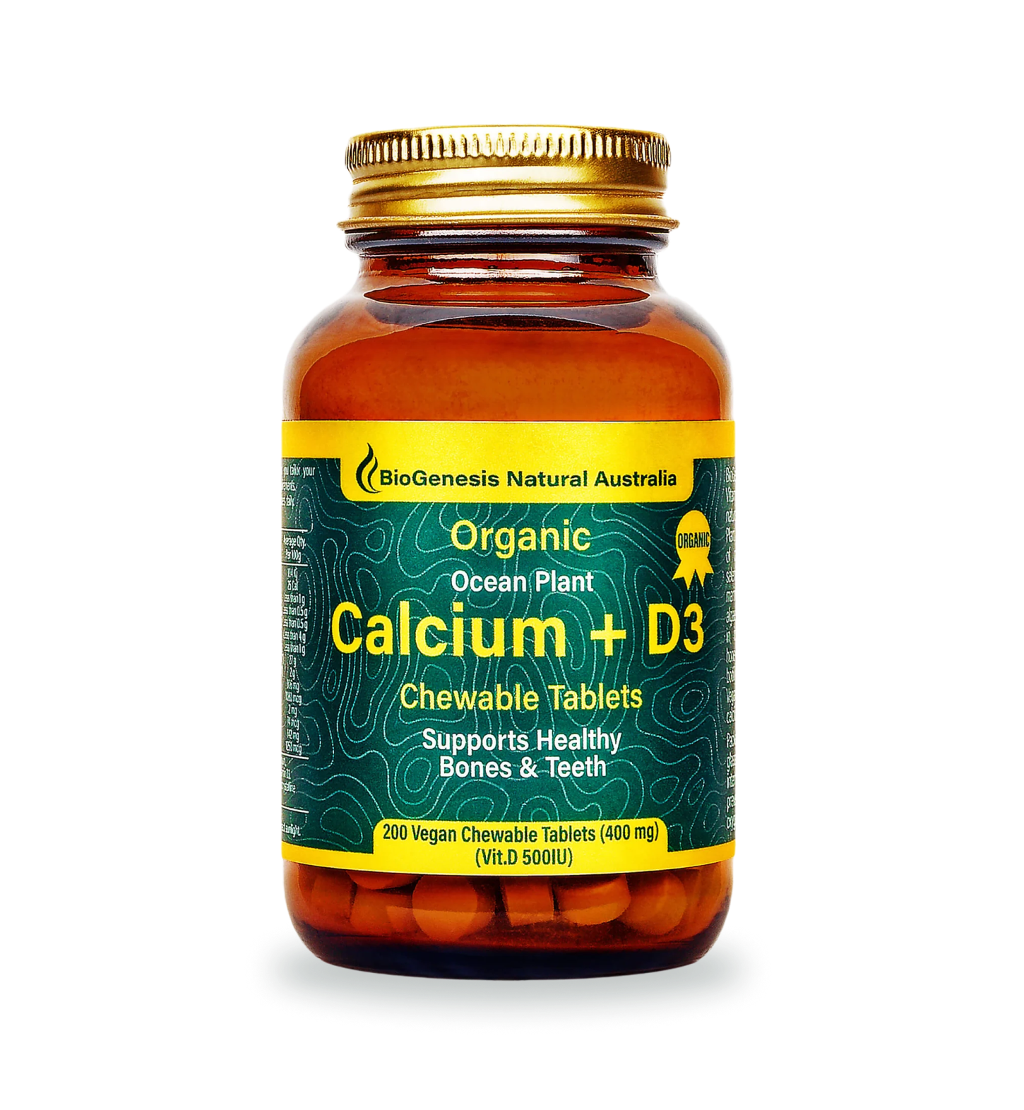 Organic Ocean Plant Calcium + D3 Chewables, 200  