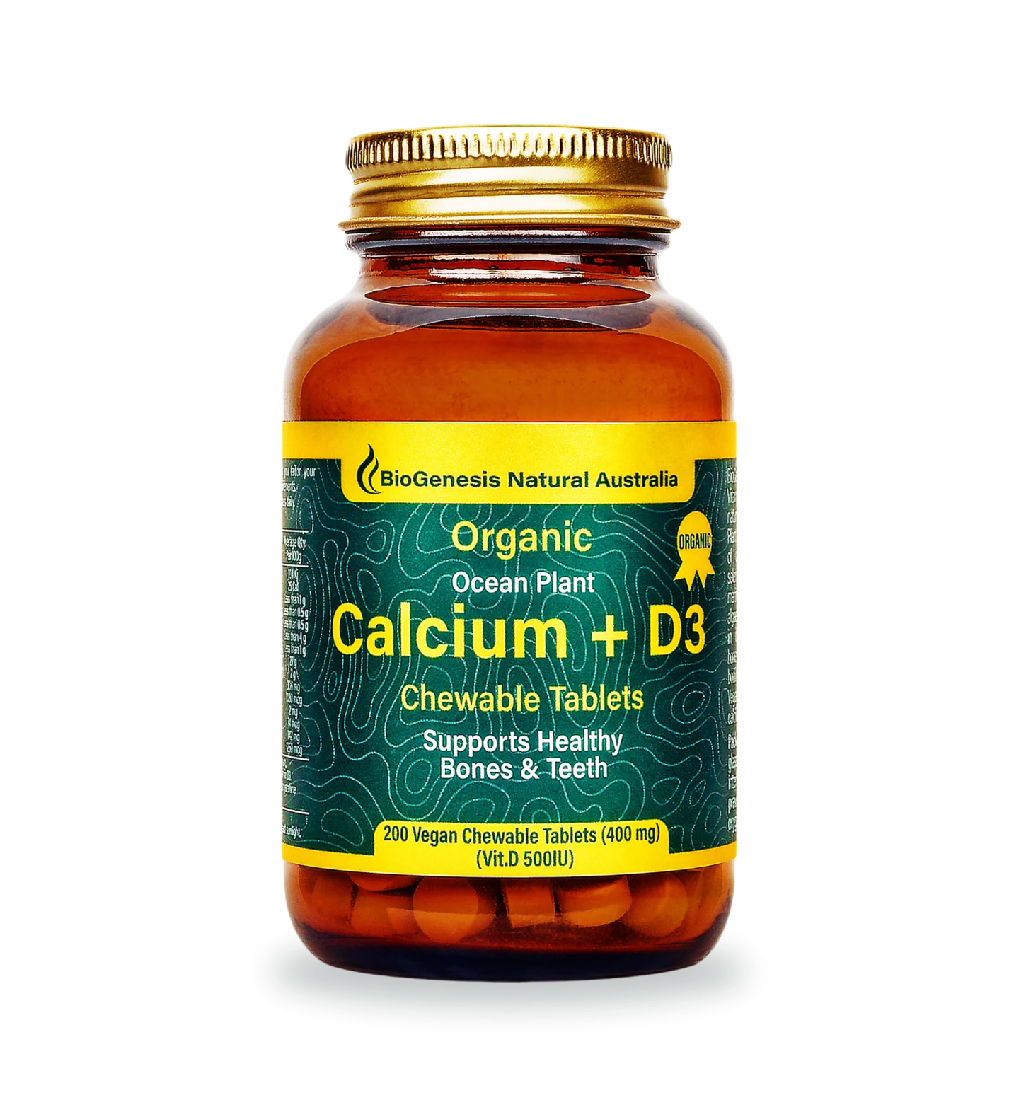 Organic Ocean Plant Calcium + D3 Chewables, 200