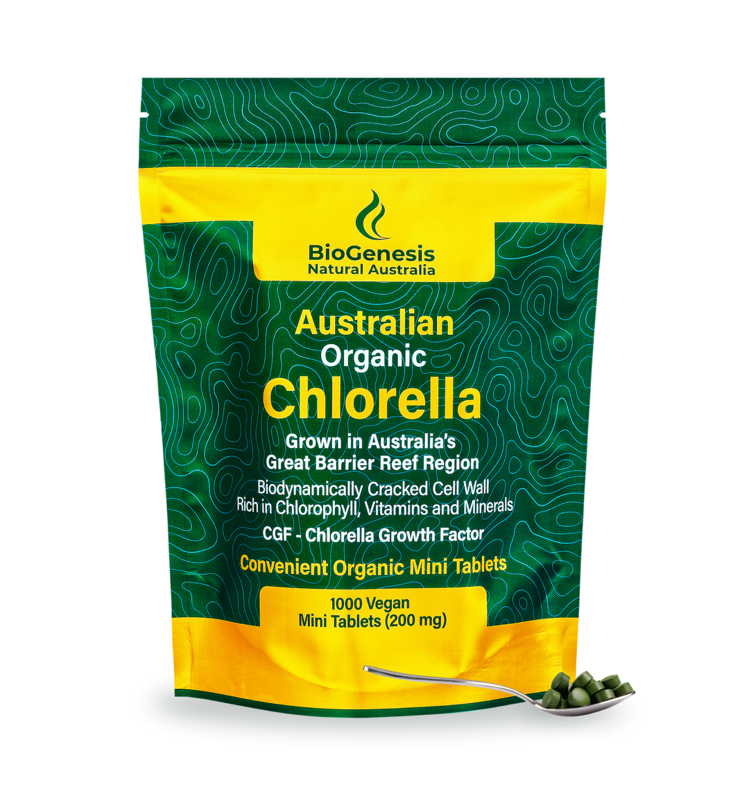Australian Organic Chlorella Mini Tablets, 1000