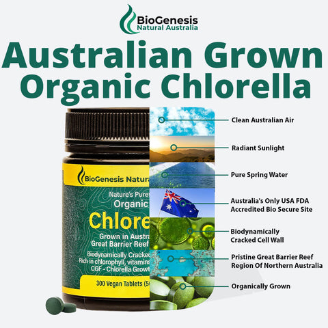 Australian Organic Chlorella Tablets (300 & 600 tablet sizes)